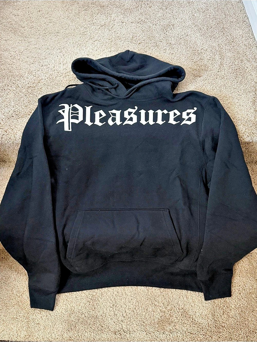 Pleasures Black Hoodie Size Large
